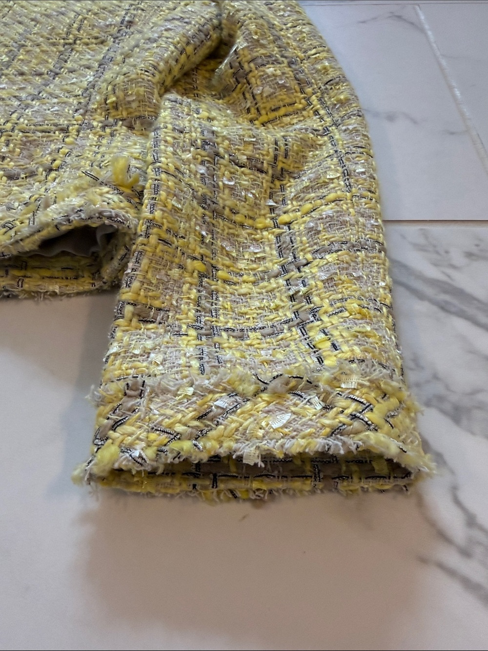 Old Navy Yellow Tweed Jacket - Picture 5 of 6